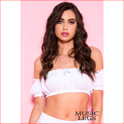 Scrunch Top White M/L