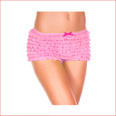 117 Soft Ruffle Tanga Short Soft Pink