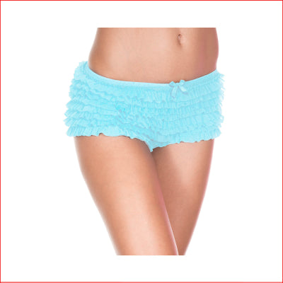 117 Soft Ruffle Tanga Short Baby Blue