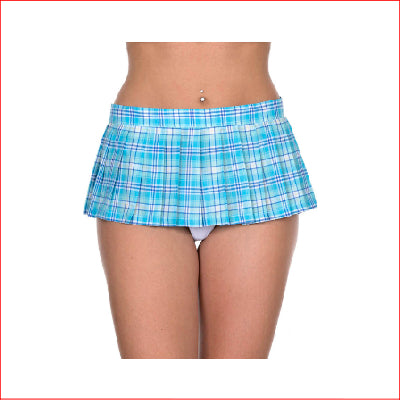 Music Legs Velcro Wrap Around Plaid Skirt M/L