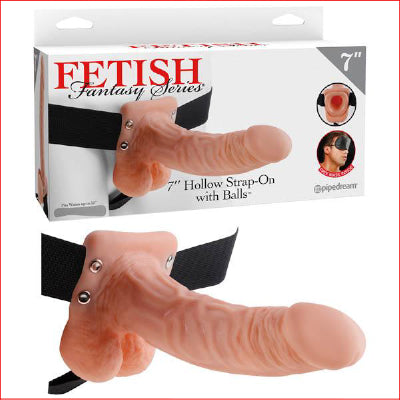Fetish F Hollow Strap On w Balls 7"