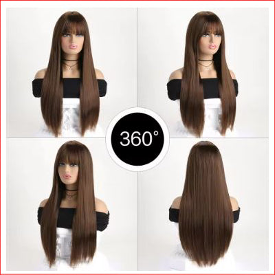 Colour Wig Long Straight Brown 26inch