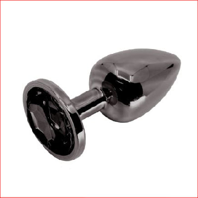 Medium Round Black Metal Plug