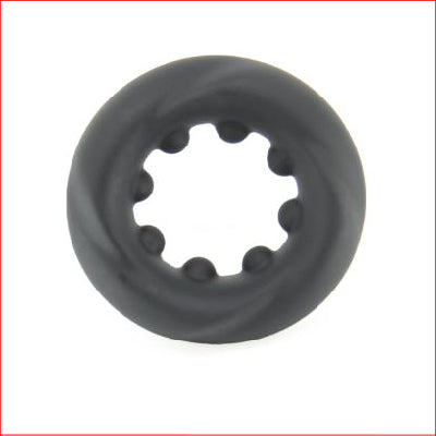 Textured Liquid Silicone Ring Black
