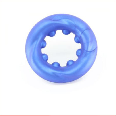 Textured Liquid Silicone Ring Blue