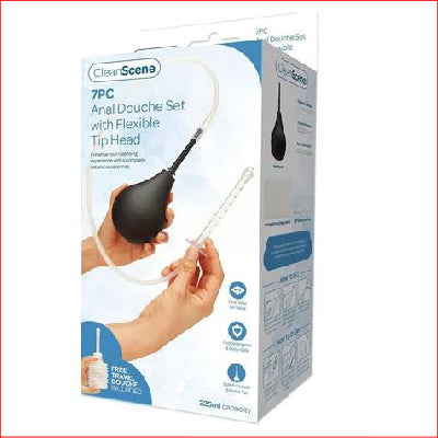7pc Anal douche Set with Flexible Tip