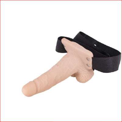 Hollow Strap On 6" USB Vibrating