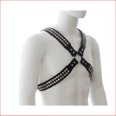 Mens Leather X Brace