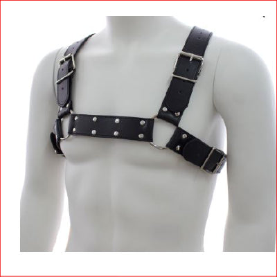 Mens Leather H- Brace