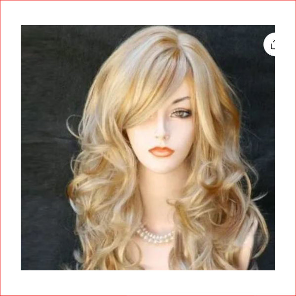 Long Mix Curly Layered Synthetic Blonde
