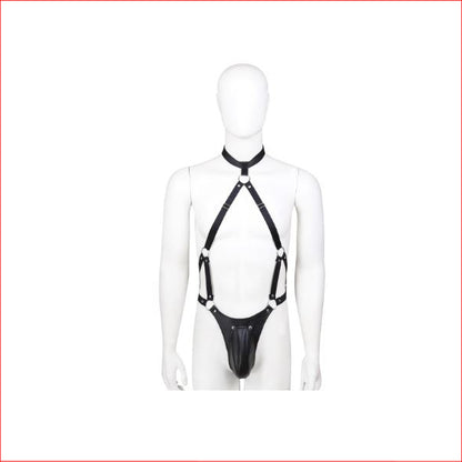 Mens Wet Look G with Harness