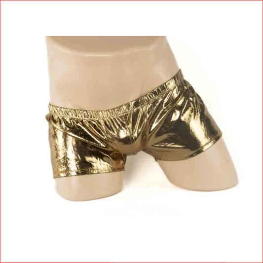 Mens Glitter Hot Pants Gold Large