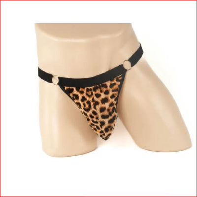 Mens Leopard G-String Medium