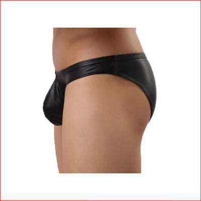 243 Mens Wetlook Brief Medium Black