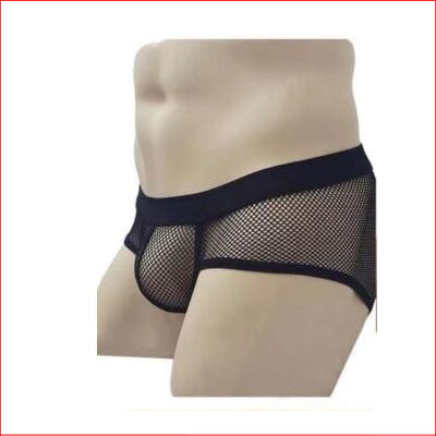 258 Mens Mesh Boxer Black Large