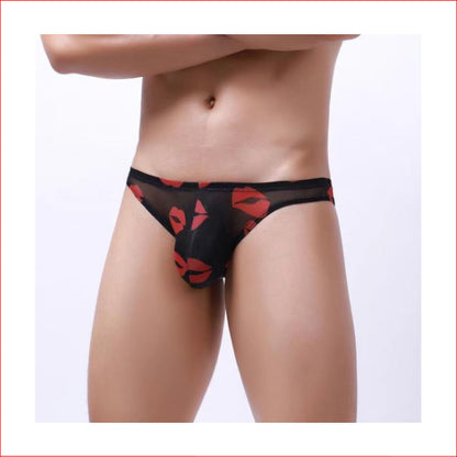 261 Mens Kiss Kiss G-String Black L