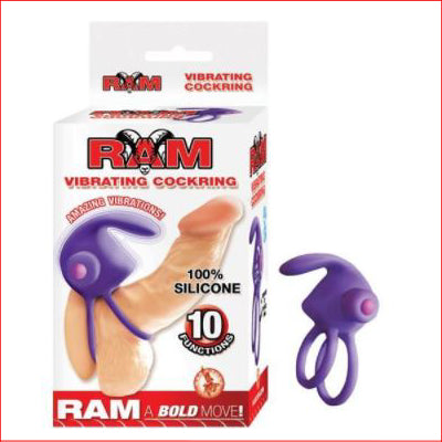 Ram Vibrating Cock Ring Purple