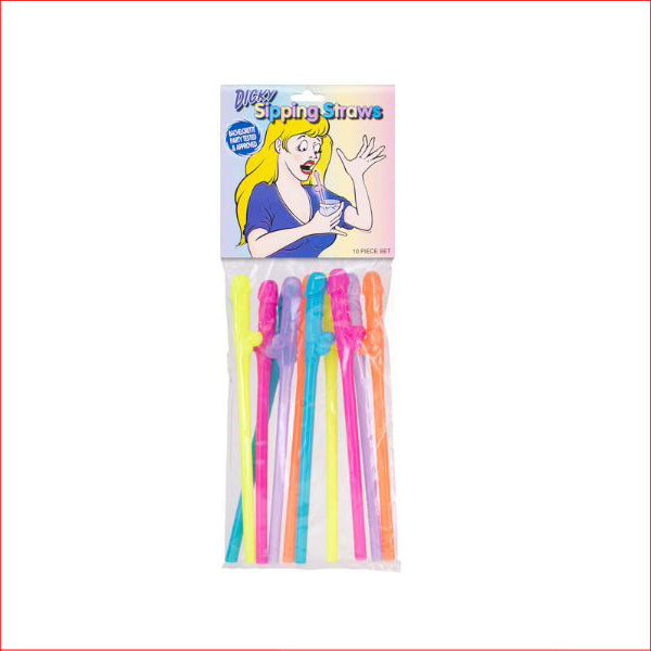 Dicky Sipping Straws Coloured 10pk