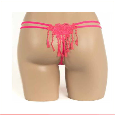 Tassel G-String Hot Pink O/S