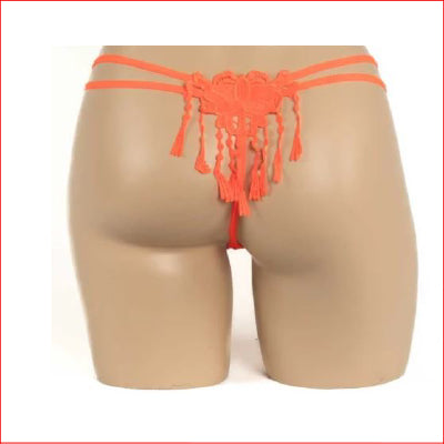 Tassel G-String Orange O/S