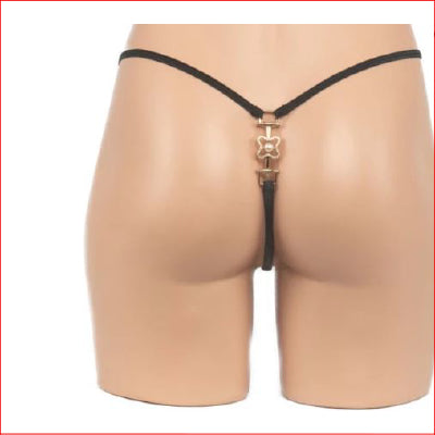 Jeweled Lace G-String Black O/S
