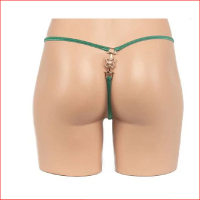 Jeweled Lace G-String Green O/S