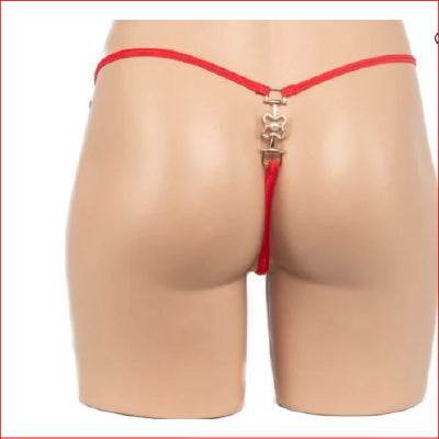 Jeweled Lace G-String Red O/S