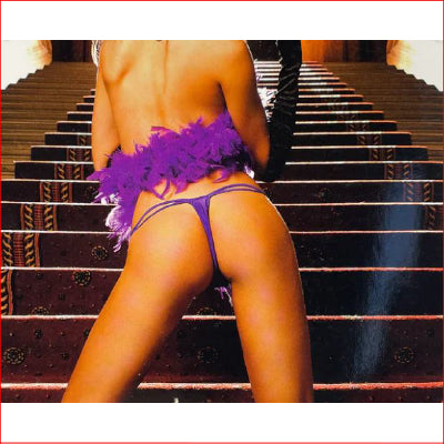 Baci - Low Rise V-String with Butterfly Waist Purple