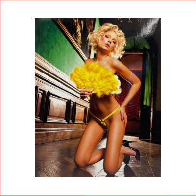 Baci - Pouch Thong with Metal Rings Yellow