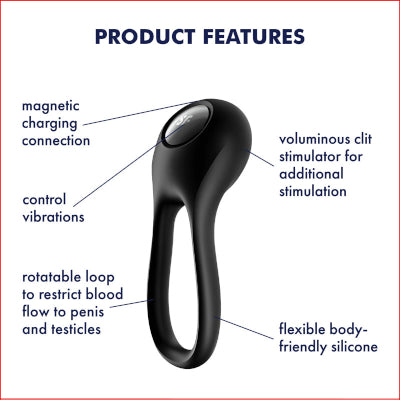 Satisfyer Magestic Duo Ring Black
