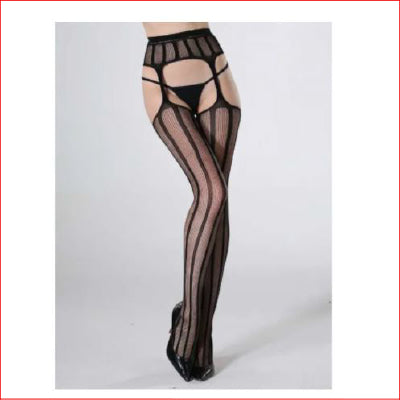 Thigh High with Garter Stockings Black