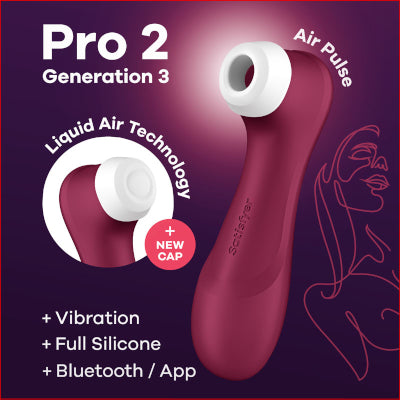 Satisfyer Pro 2 Gen 3 Wine Red + APP