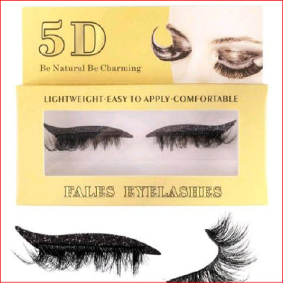 Glossy 5D Eyeliner Lashes Black
