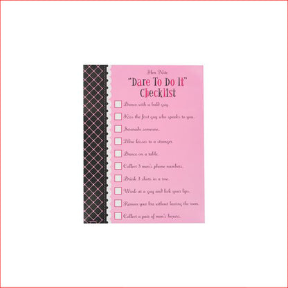 Bachelorette Dare To Do Checklist  d