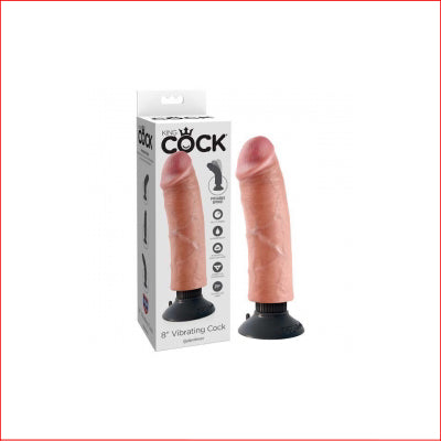 King Cock 8" Vibe with Suction Stand