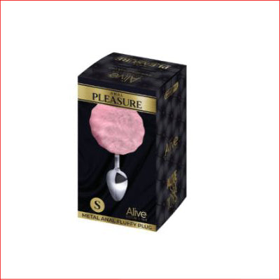 Alive Metal Fluffy Plug Pink Small