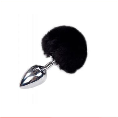 Alive Metal Fluffy Plug Black Medium