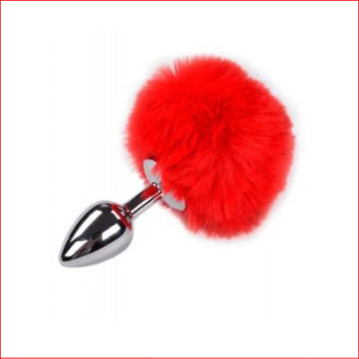 Alive Metal Fluffy Plug Red Medium