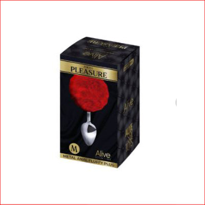 Alive Metal Fluffy Plug Red Medium