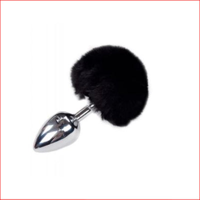 Alive Metal Fluffy Plug Black Large