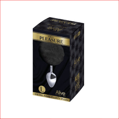 Alive Metal Fluffy Plug Black Large