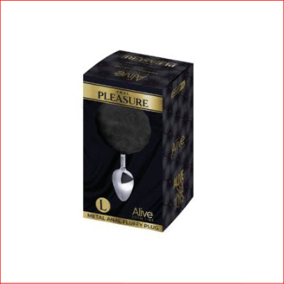 Alive Metal Fluffy Plug Black Large