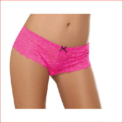 Open Crotch Boy Short Hot Pink Large