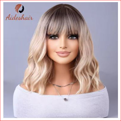 Gradual Grey Blonde Wig 14inches