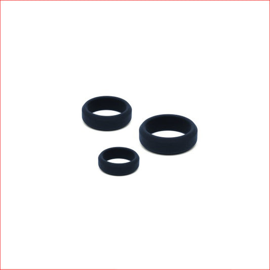 Silicone 3 Pk Rings Black