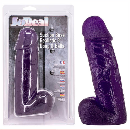 So Real 8" Realistic Dong Purple