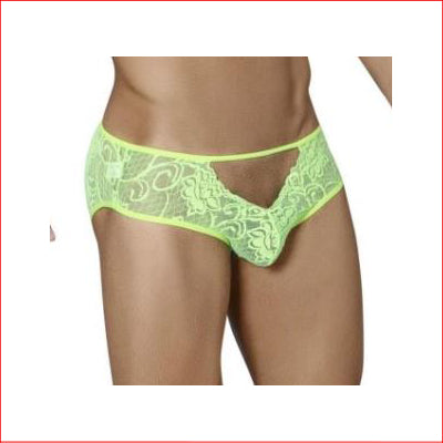 Candyman Lace Brief Green Small
