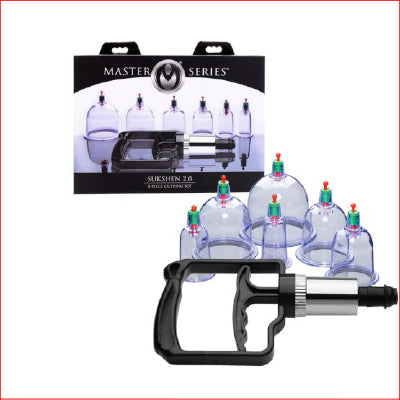 Master Series Sukshen 6pce Cupping Set with Acu-Points