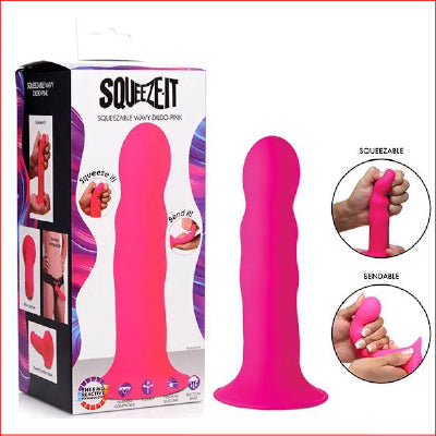 Squeezable Wavy Dildo