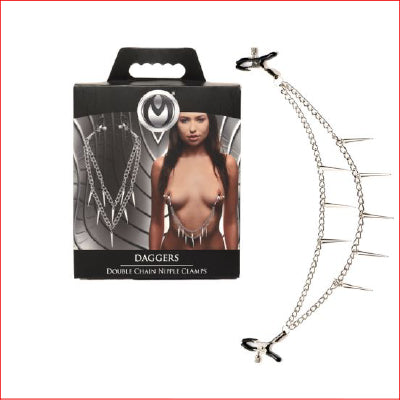 Master Series Daggers Double Chain Nipple Clamps